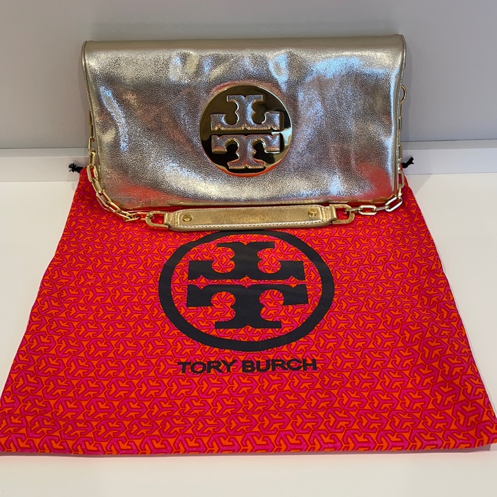Tory Burch Metallic Reva Shoulder Bag